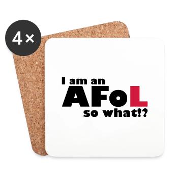 I am an AFoL so what? - Untersetzer (4er-Set) - Weiß - Vorne
