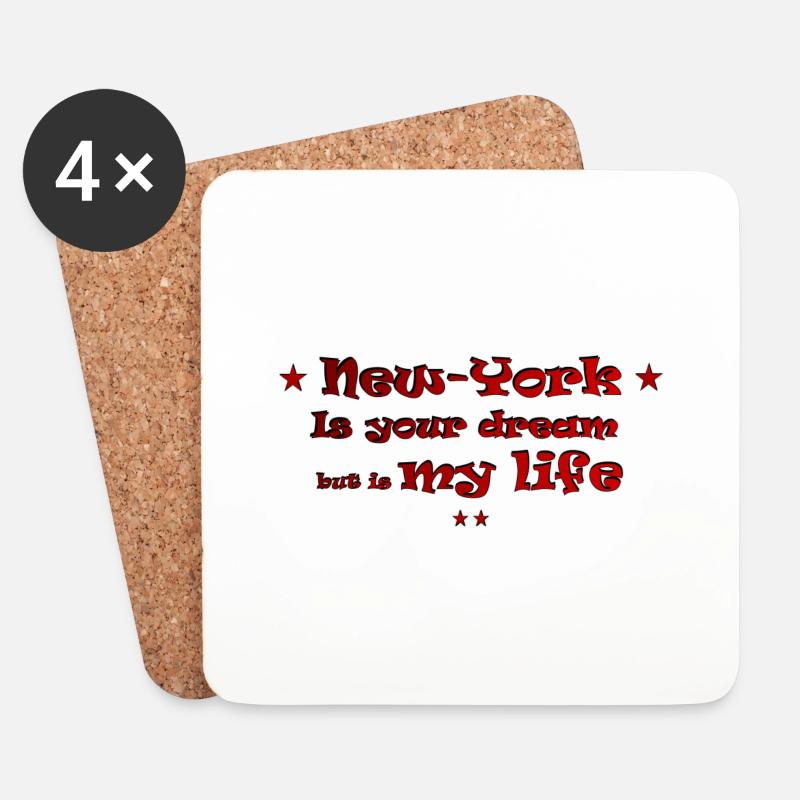 New York - Untersetzer (4er-Set) - Weiß