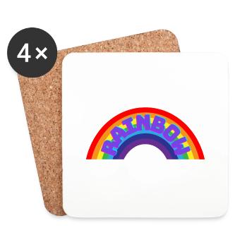 Regenbogen - Untersetzer (4er-Set) - Weiß - Vorne