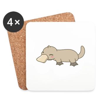 Platypus - Coasters (set of 4) - white - Front