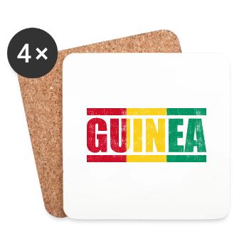 Guinée - Dessous de verre (lot de 4) - blanc - Devant