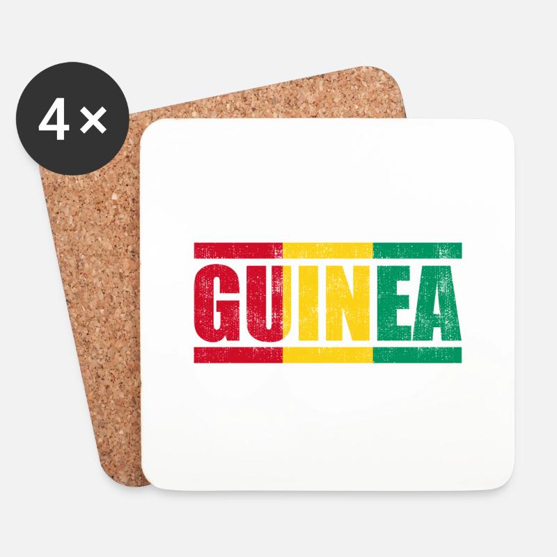 Guinea - Untersetzer (4er-Set) - Weiß