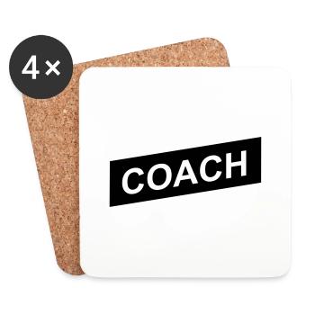 coach black up - Coasters (set of 4) - white - Front