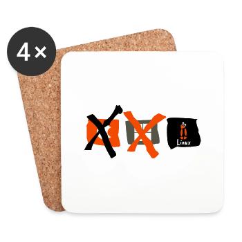 Linux the choice - Coasters (set of 4) - white - Front