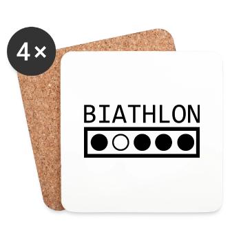Biathlon Ski - Coasters (set of 4) - white - Front