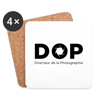 DOP Directeur de la Photographie - Dessous de verre (lot de 4) - blanc - Devant