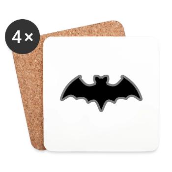 Bat - Coasters (set of 4) - white - Front