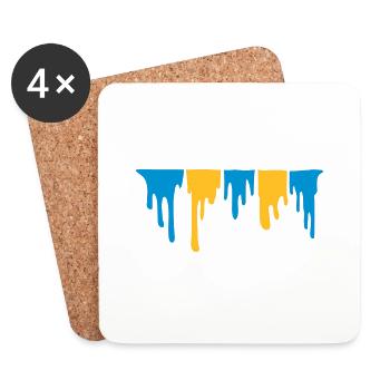 Dripping sticky mucus - Coasters (set of 4) - white - Front