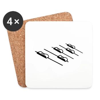 Music Control Mixer - Coasters (set of 4) - white - Front