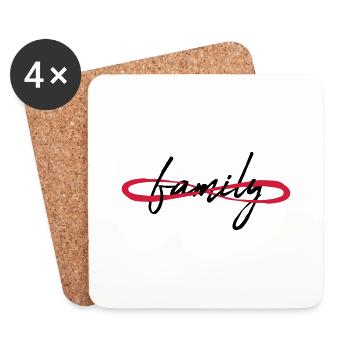 Icône Famille infinie - Dessous de verre (lot de 4) - blanc - Devant