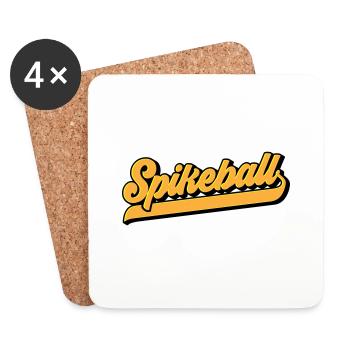 Farben änderbar | Spikeball Spike Ball Roundnet - Untersetzer (4er-Set) - Weiß - Vorne