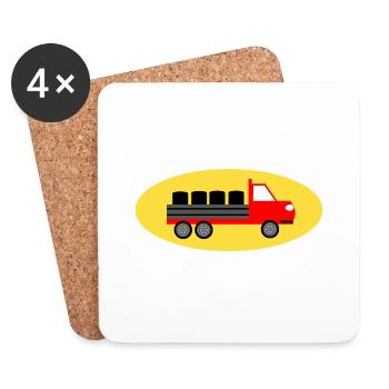 Truck - Untersetzer (4er-Set) - Weiß - Vorne