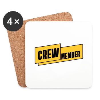 CREW Member Team Staff Group Team Selection - Coasters (set of 4) - white - Front