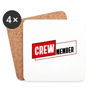 Membre de l’équipe CREW Membre du personnel Groupe de l’équipe Collègue de l’équipe - Dessous de verre (lot de 4) - blanc - Devant