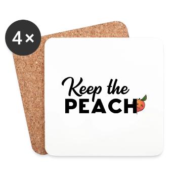 keep the peach - Dessous de verre (lot de 4) - blanc - Devant