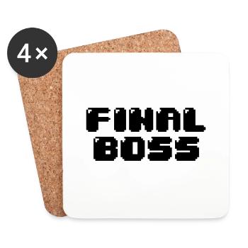 FINAL BOSS - Coasters (set of 4) - white - Front