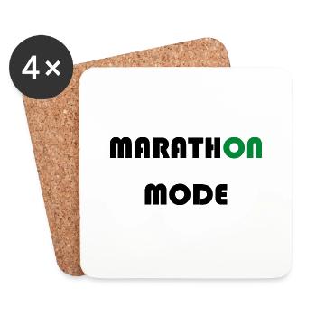 Triathlon Swim Bike Run Marathon - Coasters (set of 4) - white - Front