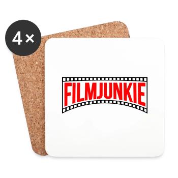Farben änderbar | Film Junkie - Untersetzer (4er-Set) - Weiß - Vorne