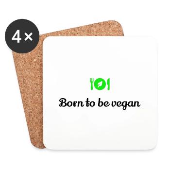 born - Dessous de verre (lot de 4) - blanc - Devant