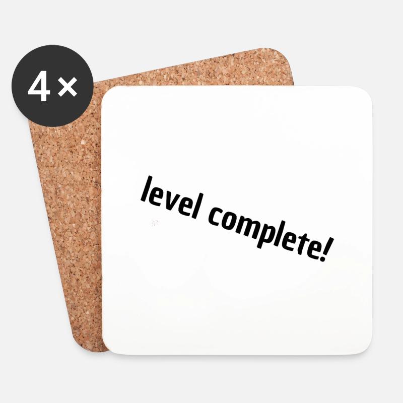 level complete - Untersetzer (4er-Set) - Weiß