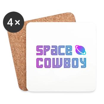 Cowboy de l’espace - Dessous de verre (lot de 4) - blanc - Devant