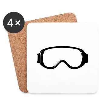Lunettes de ski - Dessous de verre (lot de 4) - blanc - Devant