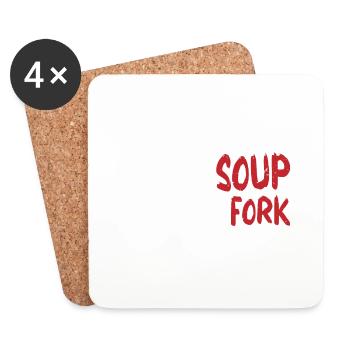 Life Is Soup And I'm A Fork 7 - Untersetzer (4er-Set) - Weiß - Vorne
