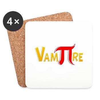 vamPIre Pi Circle Number Mathematics Math Mathematical - Coasters (set of 4) - white - Front