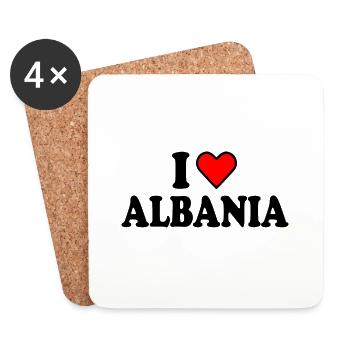 Albania - Coasters (set of 4) - white - Front
