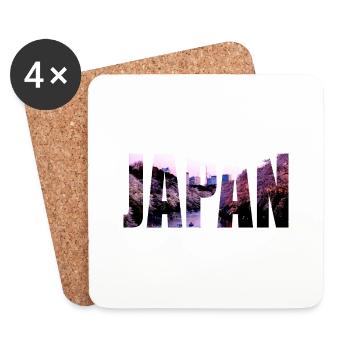 JAPON Fleur de cerisier Sakura - Dessous de verre (lot de 4) - blanc - Devant