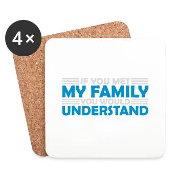 you would understand quote - Coasters (set of 4) - white - Front