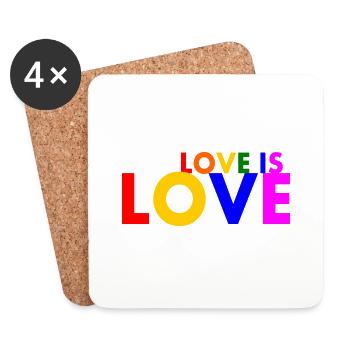 Love is love - Coasters (set of 4) - white - Front