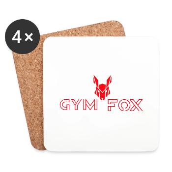 GYM FOX - Motivating Gym and Fitness Designs - Coasters (set of 4) - white - Front