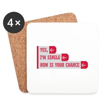 single now your chance - Untersetzer (4er-Set) - Weiß - Vorne