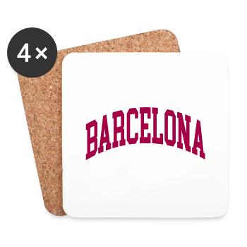 Barcelone - Dessous de verre (lot de 4) - blanc - Devant
