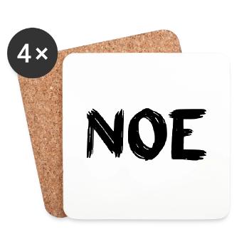 Nein noe Sprüche Lustiges Design - Untersetzer (4er-Set) - Weiß - Vorne