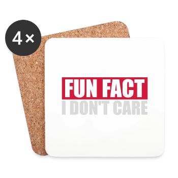I dont care fact - Untersetzer (4er-Set) - Weiß - Vorne