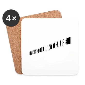 I dont care fact - Untersetzer (4er-Set) - Weiß - Vorne