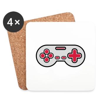 Alter Controller Retro Gamer - Untersetzer (4er-Set) - Weiß - Vorne