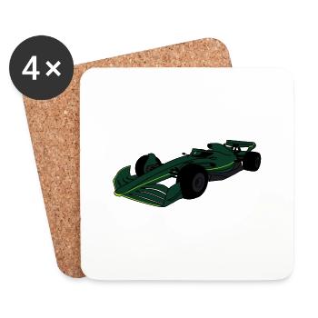 Formula car Vet2022 - Coasters (set of 4) - white - Front