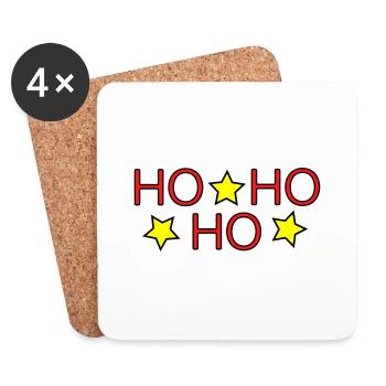 HO HO HO II - Dessous de verre (lot de 4) - blanc - Devant