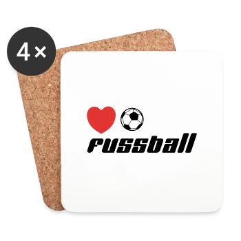 Ich Liebe Fussball - Untersetzer (4er-Set) - Weiß - Vorne