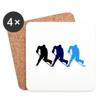 Hockey - Dessous de verre (lot de 4) - blanc - Devant