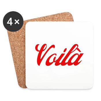Voilà idee cadeau - Dessous de verre (lot de 4) - blanc - Devant
