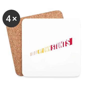all my own stunts - Untersetzer (4er-Set) - Weiß - Vorne