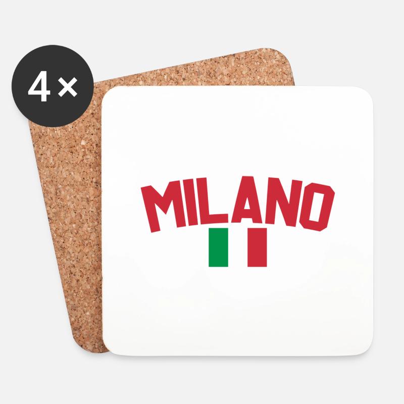 Mailand Italien - Untersetzer (4er-Set) - Weiß