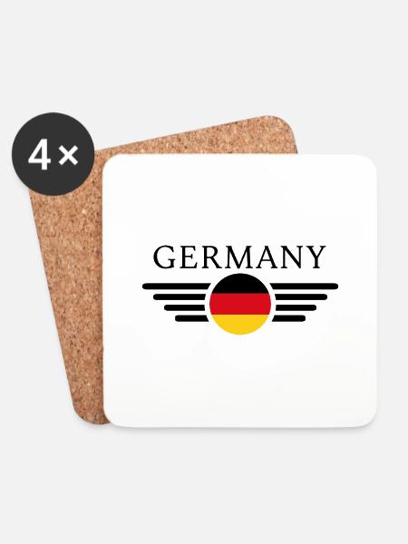 Deutschland - Untersetzer (4er-Set) - Weiß