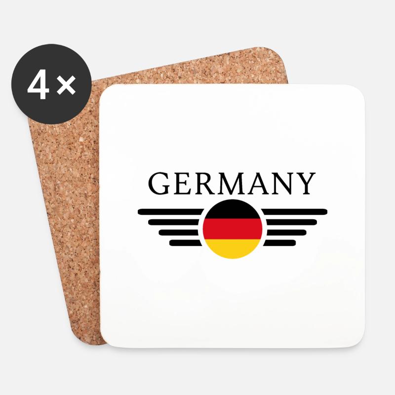 Deutschland - Untersetzer (4er-Set) - Weiß