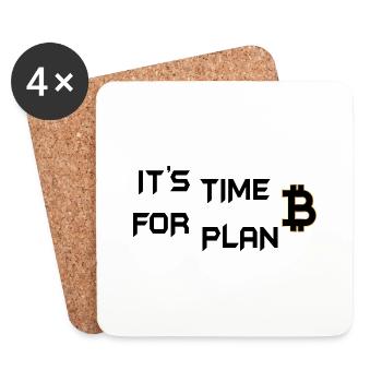 Bitcoin Trading Crypto Stocks - Dessous de verre (lot de 4) - blanc - Devant