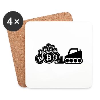 Bitcoin profit - Coasters (set of 4) - white - Front